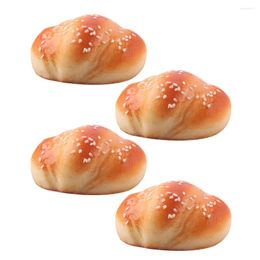 Party Decoration 4 Pcs Simulated Bread Fake Ornament Croissants Decorate Model Simulation Realistic Food Child Small Home