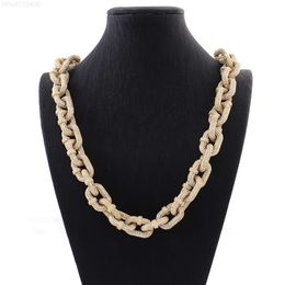Real Diamond Custom Cuban Link Chain Sier Necklace Moissanite White Gold Mens Hip Hop