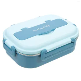 Dinnerware Sets Double Layer Lunch Boxes Container Metal Lunchbox Divider Box Refrigerator