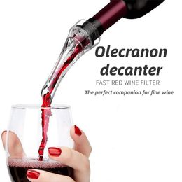 Bar Tools Magic Wine Decanter Red Wine Aerating Pourer Spout Decanter Wine Aerator Quick Aerating Pouring Tool Pump Portable Filter 231107