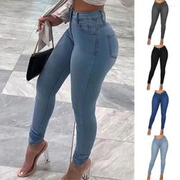 Women's Jeans Denim Pants Wear Resistant Trousers Slim Fit Butt-lifting Lady Skinny Ankle-Length