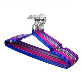 Hangers Racks 10 pieces of Coloured rubber stainless steel hangers used for clothing nails non slip dry hangers non slip dry hangers and outdoor dry hangers 230408