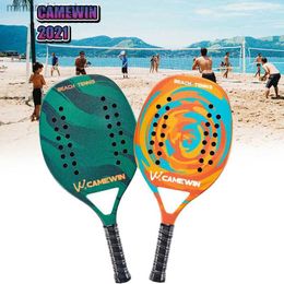 Tennis Rackets Sport Professional Full Carbon Glass Fiber Beach Tennis Padd Racket Soft EVA Face For Adult Men Beach Tennis Raqueta with Bag Q231109