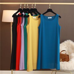 Camisoles Tanks Summer Chiffon Women's Sexy Evening Dress Seamless Tank Top Long Dress Women's Tank Top Women's Casual Shirt Women's Top 230408