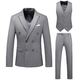 Men's Suits Blazers S-6XL JacketPantsvest Men Suits Double Breasted Latest Design Double breasted Groom Wedding Tuxedos Costume Homme 231109