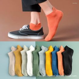Men's Socks Simple Versatile Breathable Mesh Sports Sweat-proof Thin Boat Sock Comfortable Colorful Gentleman Cotton