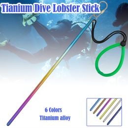 TiTo Titanium Scuba Diving 14''/35cm Titanium Alloy Lobster Tickle Pointer Stick w/Measurement Lanyard