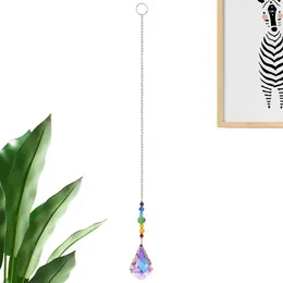 Garden Decorations Crystal Glass Pendant Transparent Prisms Suncatcher Decors Christmas Tree Pendants For Window Chandeliers Nursery