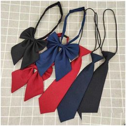 Ties Navy Blue Black Red Pointed Bow Tie Knot Set Solid Colour Children Adt Drop Delivery Baby, Kids Maternity Accessories Dhrzb
