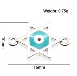 Charms 100Pcs Turkish Star Blue Evil Eye Charms Pendant For Jewelry Making Findings 18X12Mm Drop Delivery Jewelry Jewelry Fi Dhgarden Dhhin