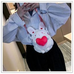 Evening Bags Ins Women 2024 Cartoon Shoulder Bag Girl Cute Plush Crossbody Mobile Phone