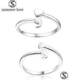 Band Rings Stainless Steel Semicolon Ring Semi Colon Heart Suicide Depression Awareness Women Girl Inspiration Jewelr Dheav