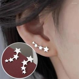 Stud Earrings Fashion Contracted Stars Hook For Women Daily Wear Exquisite Fancy Gift Statement Jewellery