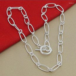 Chains 925 Silver Simple Necklace Women Necklaces Jewellery Accessories