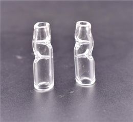 1.5inch Glass oil burner pipe Cheap Glass Pipe Cigarette Filter bat One Hitter Pipe with Clear Glass Straw Tube Filter Tips Bong Dab rig