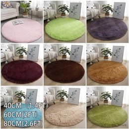 Carpets Bubble Thick Round Rug Carpets For Living Room Soft Home Decoration Bedroom Kid Room Plush Thicker Pile Rug 40cm