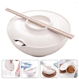 Bowls Instant Noodle Bowl Cute Ramen Japanese Ceramic Chopsticks Salad Sushi Rice Bamboo Choptick Spoon Soup Lid