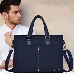 Briefcases Casual Men's Business Briefcase Men Handbag Oxford Wear-resistant Male Shoulder Office Bag