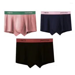 Underpants Men's Underwear Trendy Thin Breathable Antibacterial Flat Corner Shorts 3PCS