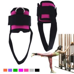 Resistance Bands 1 pair of fitness exercise resistance band with ankle and cuffs for cable machine Ab leg gluten training home gym equipment 230407