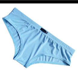 Underpants One Piece Seamless Underwear Male Briefs Waist Translucent Silk SlipUnderpants