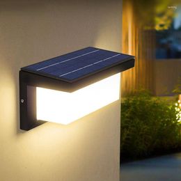 Wall Lamp Solar Lights Outdoor Waterproof Indoor Home Garden Courtyard Doorway Sensor Light Wiring-free Sconce Lighting