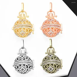 Pendant Necklaces OCESRIO Retro Censer Harmony Ball For Necklace Copper Gold Plated Vintage Chime Bola Jewellery Making Supplies Pdtb167