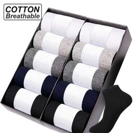 ZTOET Brand Men's Cotton Socks Black Business Large Size 47 48 Soft Breathable Male Boat Socks High Quality Plus Size 6-14 258T