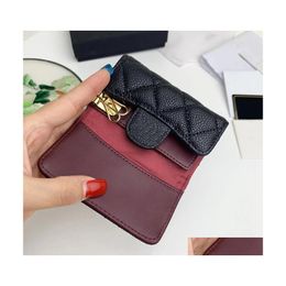 Key Wallets High Quality Genuine Leather Keychain Women Holder Organizer Pouch Cow Split Wallet Housekeeper Case Mini Card Bag Drop Dhg8J