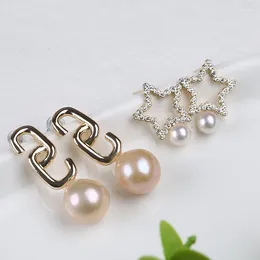 Dangle Earrings Fashion Natural Colour Design Freshwater Pearl Drop Earring Women