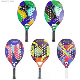 Tennis Rackets INSUM Full Carbon/Kevlar Beach Tennis Racket with EVA Soft Mory Foam Core Ano Racket Beach Tennis Q231109