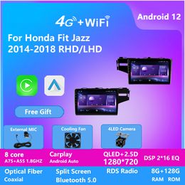 Wireless Apple Carplay Video Multimedia Display Android Auto Touch Screen Car DVD Player For Honda FIT JAZZ 2014-2018