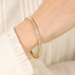 Fashion Bracelet Ladies Rose Gold Silver Lady Bangle Titanium Steel Simple Diamond Luxury Designer Jewellery Womens Mens Bracelets