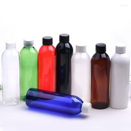 Storage Bottles 30pcs 250ml White Black Empty Round Cosmetics Plastic Bottle With Screw Lid Essential Oil Packaging Toner PET Containers