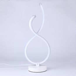 Table Lamps Modern LED Reading Desk Lights Helical Shape Stand Lamp Art Decoration Nightstand Low Energy Consumption For Bedroom