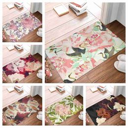 Carpets Beautiful Flowers Entrance Door Floor Mat Door Mat Non-Slip Foot Pad Home Welcome Carpet For Hallway Bath Kitchen Doormat