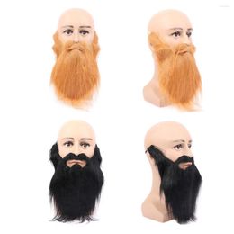 Party Decoration 1pc DIY Fancy Dress Fake Beard Long Fluff Beards Cosplay Costume Props Simulated Handmade Mustache Halloween Supplie