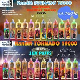 Disposable Vape RandM Pen Electronic Cigarettes 20ml Tornado 10000 Puffs 24 flavors Pod Mesh Coil Rechargeable Air-adjustable Vape
