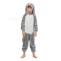 Pyjamas Child Boy Bunny Kigurumi Pijama Kids Winter Rabbit Unicorn Cosplay Costum Children övergripande Sleepwear Onesie Jumpsuit Pyjama Set 231108