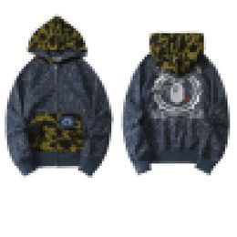 A Bathing Ape Camo embroidery Full Zip Hoodie