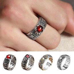 Wedding Rings Vintage Original Feng Shui Amulet Protection Lucky Wealth Men s Golden Jewelry For Men Women Adjustable 230407