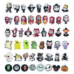 Shoe Parts Accessories Nightmare Before Christmas jibitz Charms Gifts Jack Skellington Decor For Clog Sandals Wristband Bracelets Hall Otnkp