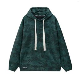 Men's Hoodies Autumn And Winter Fashion Hoodie Casual Retro Loose Fitting Long Sleeved Drawstring Pullover Youth Streetwear 2023