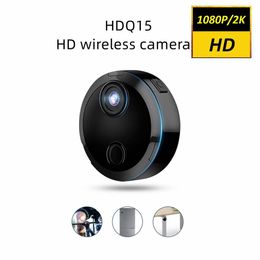 Mini telecamera HDQ15 1080P/2K Visione notturna HD Telecamera Wi-Fi per interni Telecamera di sicurezza Visualizzazione remota Supporto per videocamera Riproduzione video Videochiamate