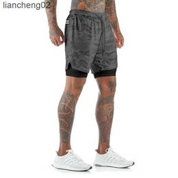 Men's Shorts New Arrival 2020 Summer Double-Deck Mens Fitness Bodybuilding Breathable Quick Drying Short Men Casual Joggers Shorts W0408