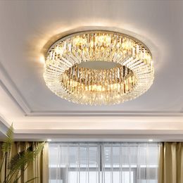 Modern Luxury Crystal Living Room Ceiling Lamp Bedroom Dining Room Led Ring Ceiling Lamp Indoor Lighting Home Decoration Lamps