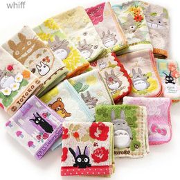 Bibs Burp Cloths 23cm*23cm My Neighbor Totoro Quality Cotton Square Towel Kindergarten Hand Towel Baby Bibs Burp Cloths Home Textile TowelL231108