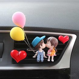 Interior Decorations Creative Couple Decoration Car Air Outlet Perfume Clip Aromatherapy Conditioning Accessories Cute Flavouring for AA230407