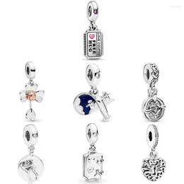 Loose Gemstones Original Clover & Ladybird With One Leaf Frozen Pendant Crystal Bead Fit Europe Bracelet 925 Sterling Silver Charm