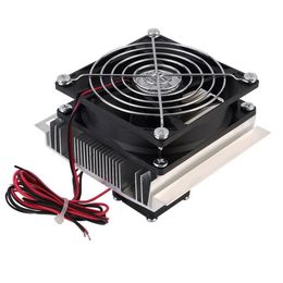 Freeshipping 60W Thermoelectric Peltier Cooler Refrigeration Semiconductor Cooling System Kit Cooler Fan Finished Kit Computer Componen Hdea